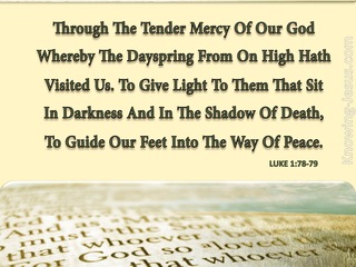 Luke 1:78 Through The Tender Mercy Of Our God (cream)